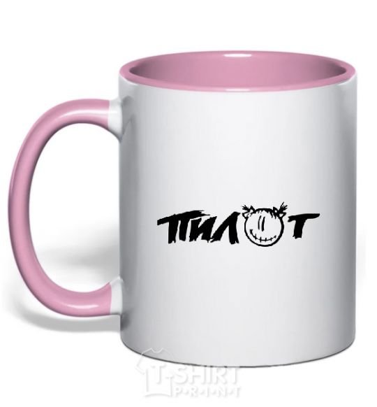 Чашка с цветной ручкой ПИЛОТ Нежно розовый фото