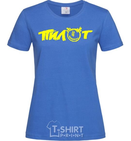 Women's T-shirt PILOT royal-blue фото