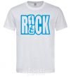 Men's T-Shirt ROCK with a guitar White фото