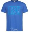 Men's T-Shirt ROCK with a guitar royal-blue фото