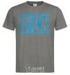 Men's T-Shirt ROCK with a guitar dark-grey фото