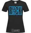 Women's T-shirt ROCK with a guitar black фото