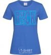 Women's T-shirt ROCK with a guitar royal-blue фото