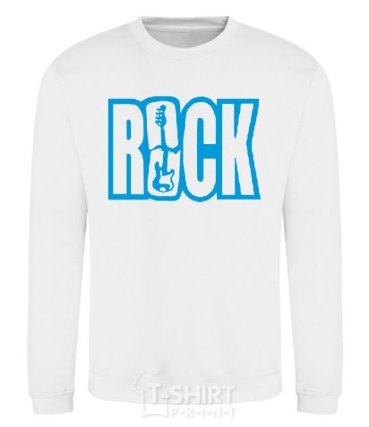 Sweatshirt ROCK with a guitar White фото