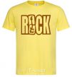 Men's T-Shirt ROCK with a guitar cornsilk фото