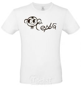 Men's T-Shirt Earring inscription in the ear White фото