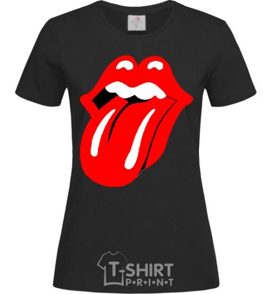 Women's T-shirt ROLLING STONES black фото