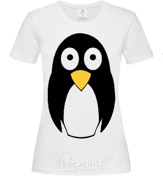 Women's T-shirt POP-EYED PENGUIN White фото