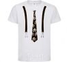 Kids T-shirt A tie with suspenders White фото