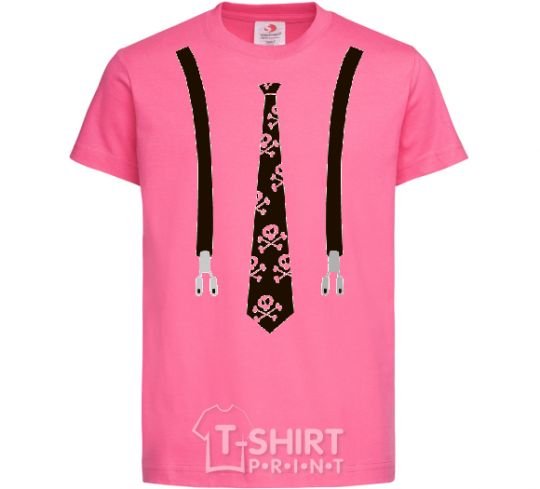 Kids T-shirt A tie with suspenders heliconia фото