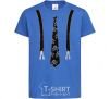 Kids T-shirt A tie with suspenders royal-blue фото
