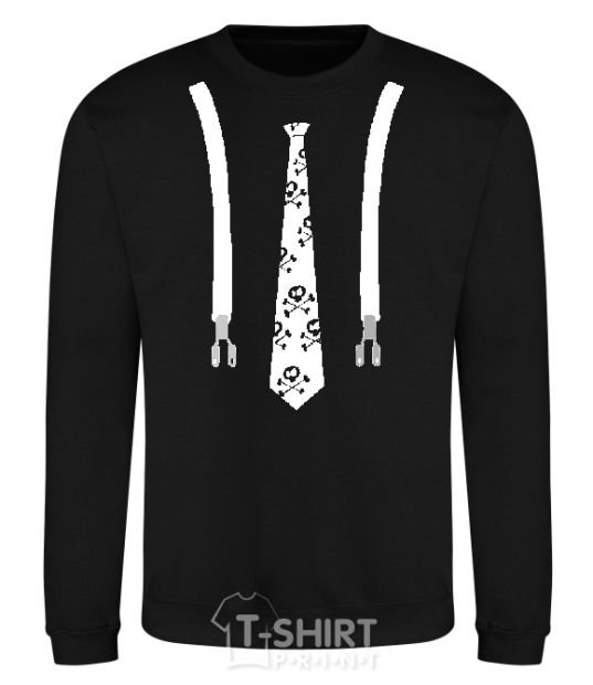 Sweatshirt A tie with suspenders black фото
