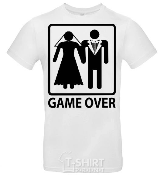Men's T-Shirt GAME OVER BLACK White фото