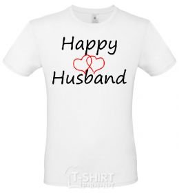 Men's T-Shirt HAPPY HASBAND White фото