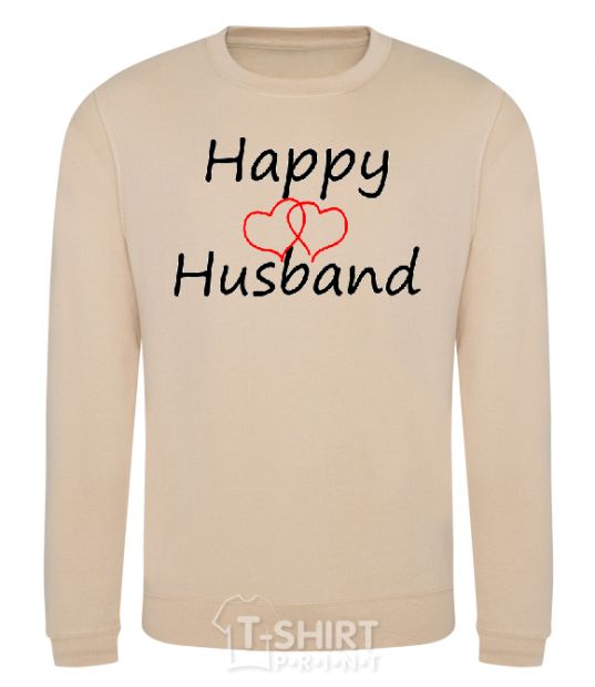 Sweatshirt HAPPY HASBAND sand фото