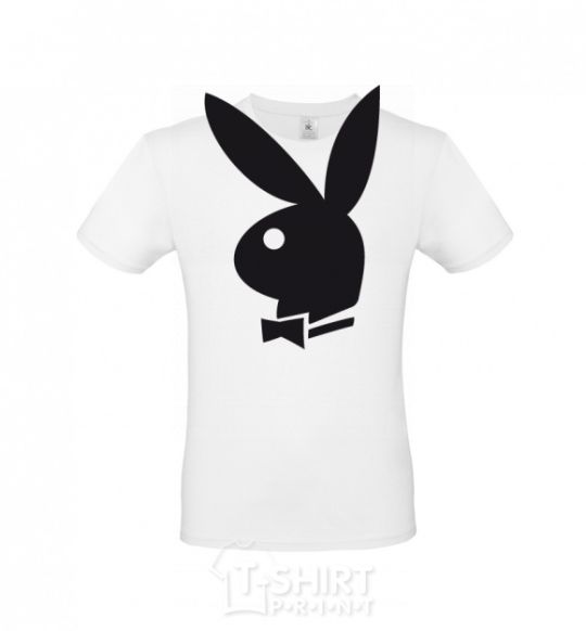 Men's T-Shirt PLAYBOY BUNNY White фото