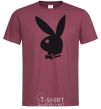 Men's T-Shirt PLAYBOY BUNNY burgundy фото