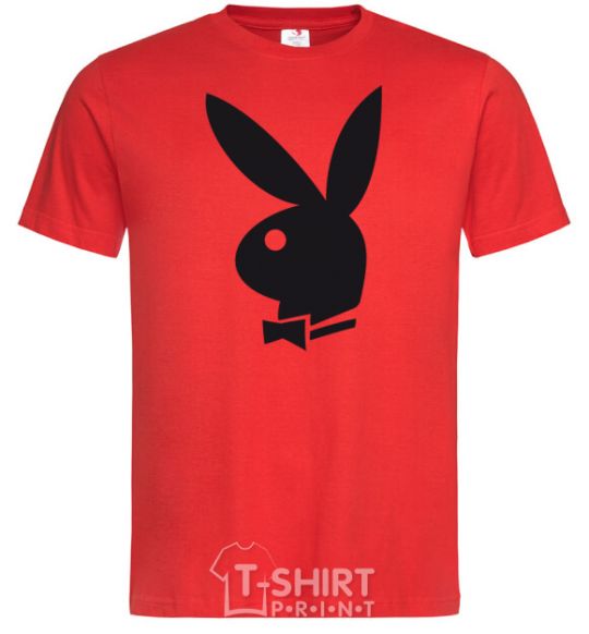 Men's T-Shirt PLAYBOY BUNNY red фото