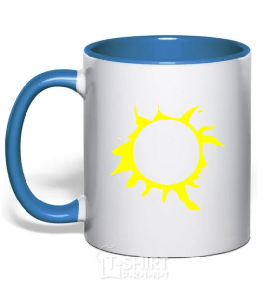 Mug with a colored handle КИНО royal-blue фото