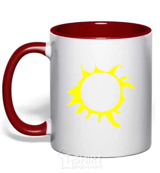 Mug with a colored handle КИНО red фото