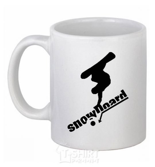 Чашка керамическая SNOWBOARD x3mal Белый фото