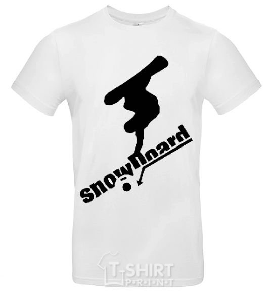 Men's T-Shirt SNOWBOARD x3mal White фото