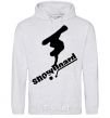 Men`s hoodie SNOWBOARD x3mal sport-grey фото