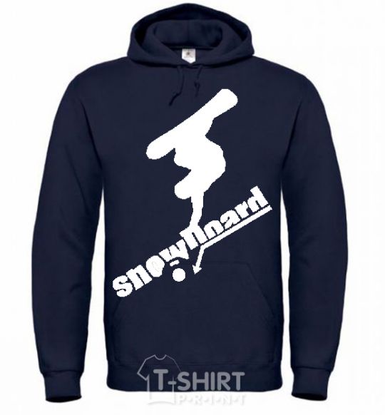 Men`s hoodie SNOWBOARD x3mal navy-blue фото