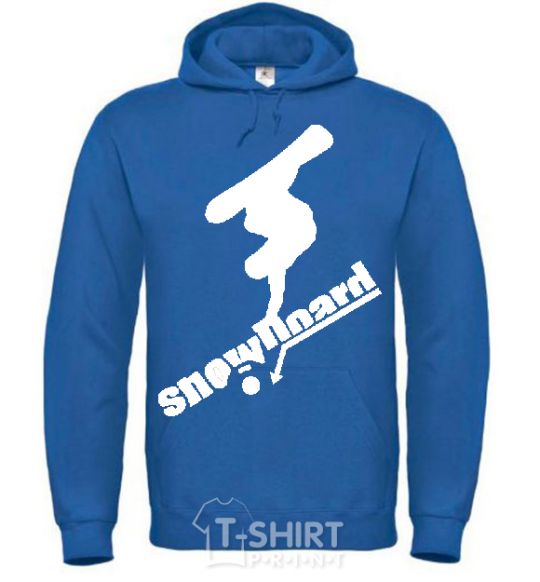 Men`s hoodie SNOWBOARD x3mal royal фото