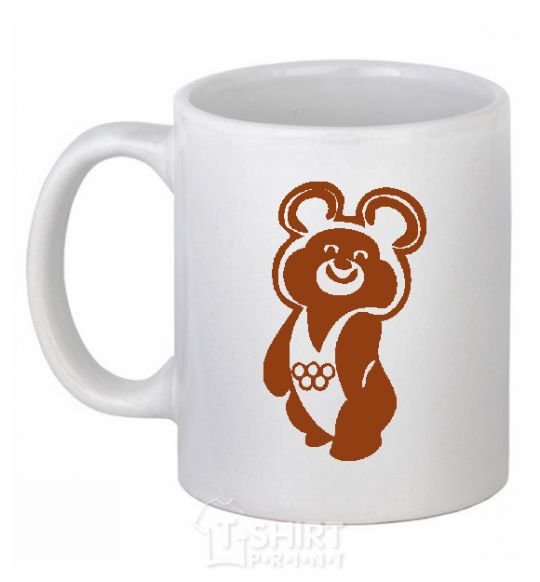 Чашка керамическая Olympic bear Белый фото