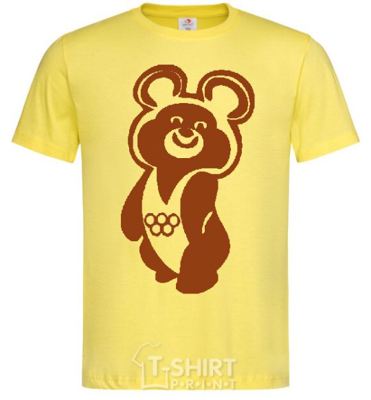 Мужская футболка Olympic bear Лимонный фото
