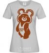 Women's T-shirt Olympic bear grey фото