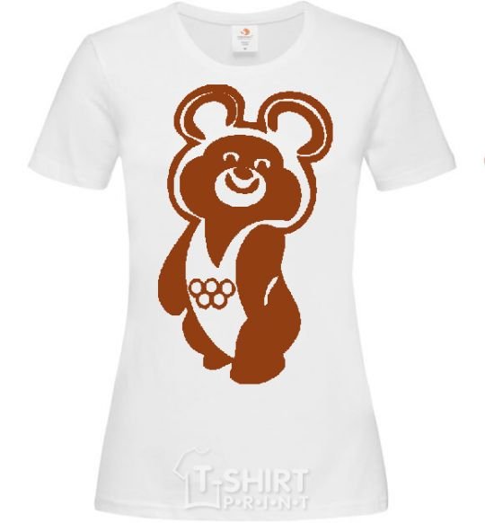 Женская футболка Olympic bear Белый фото
