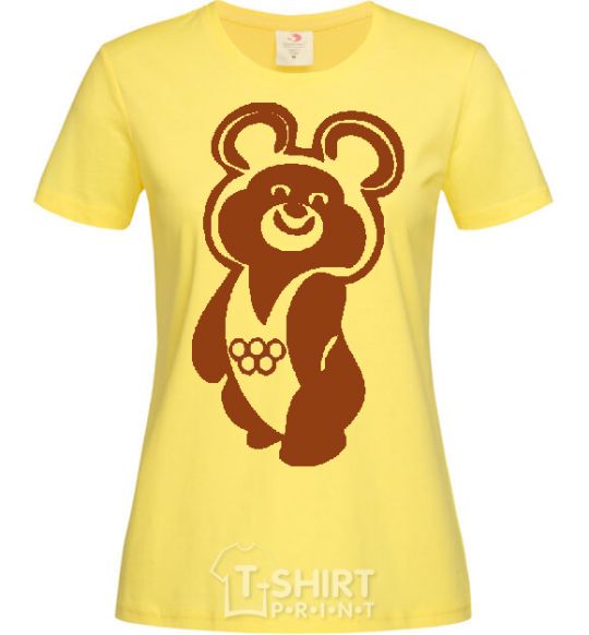 Женская футболка Olympic bear Лимонный фото
