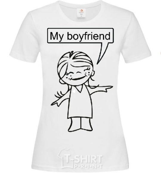 Women's T-shirt MY BOYFRIEND White фото