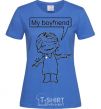 Women's T-shirt MY BOYFRIEND royal-blue фото