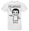 Men's T-Shirt MY GIRLFRIEND White фото