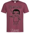 Men's T-Shirt MY GIRLFRIEND burgundy фото