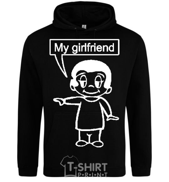 Men`s hoodie MY GIRLFRIEND black фото