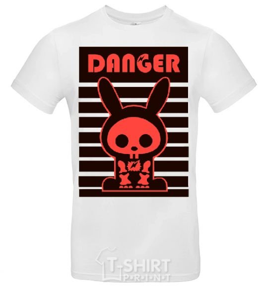 Men's T-Shirt DANGER RABBIT White фото