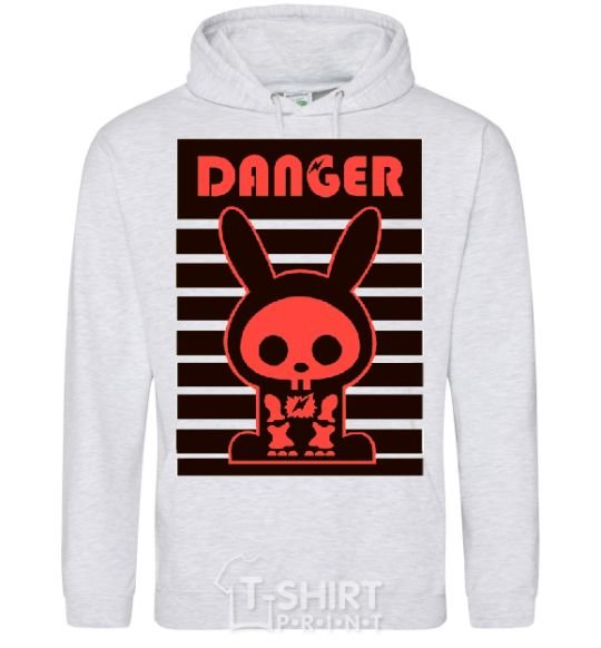 Мужская толстовка (худи) DANGER RABBIT Серый меланж фото