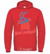 Men`s hoodie I'LL BEAT YOU ALL! bright-red фото