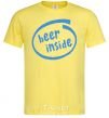 Men's T-Shirt BEER INSIDE cornsilk фото