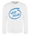 Sweatshirt BEER INSIDE White фото