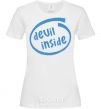 Women's T-shirt DEVIL INSIDE White фото