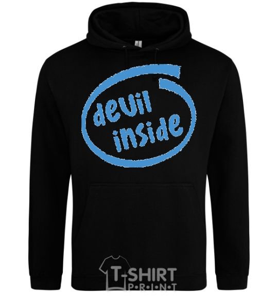 Men`s hoodie DEVIL INSIDE black фото