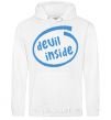 Men`s hoodie DEVIL INSIDE White фото