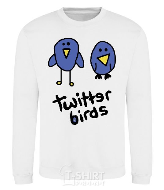 Sweatshirt TWITTER BIRDS White фото