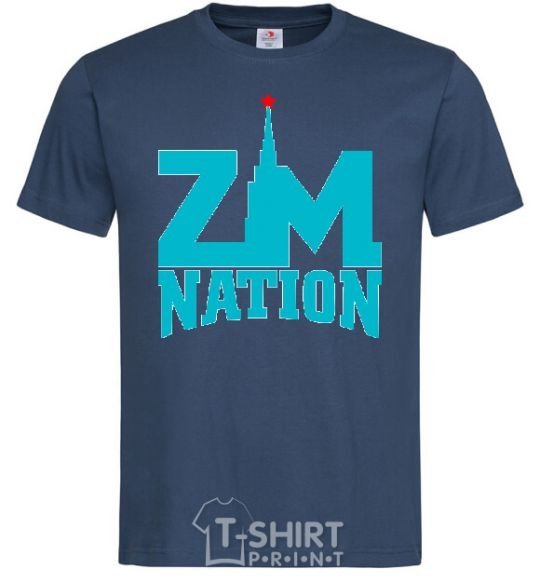 Мужская футболка ZM NATION Темно-синий фото