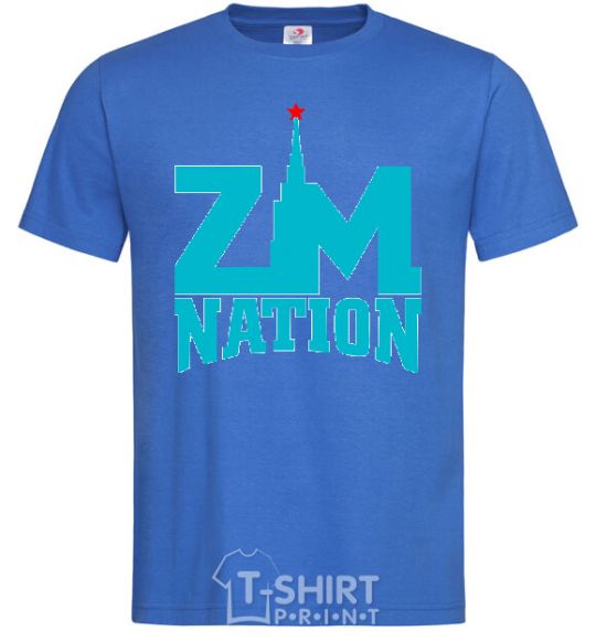Мужская футболка ZM NATION Ярко-синий фото